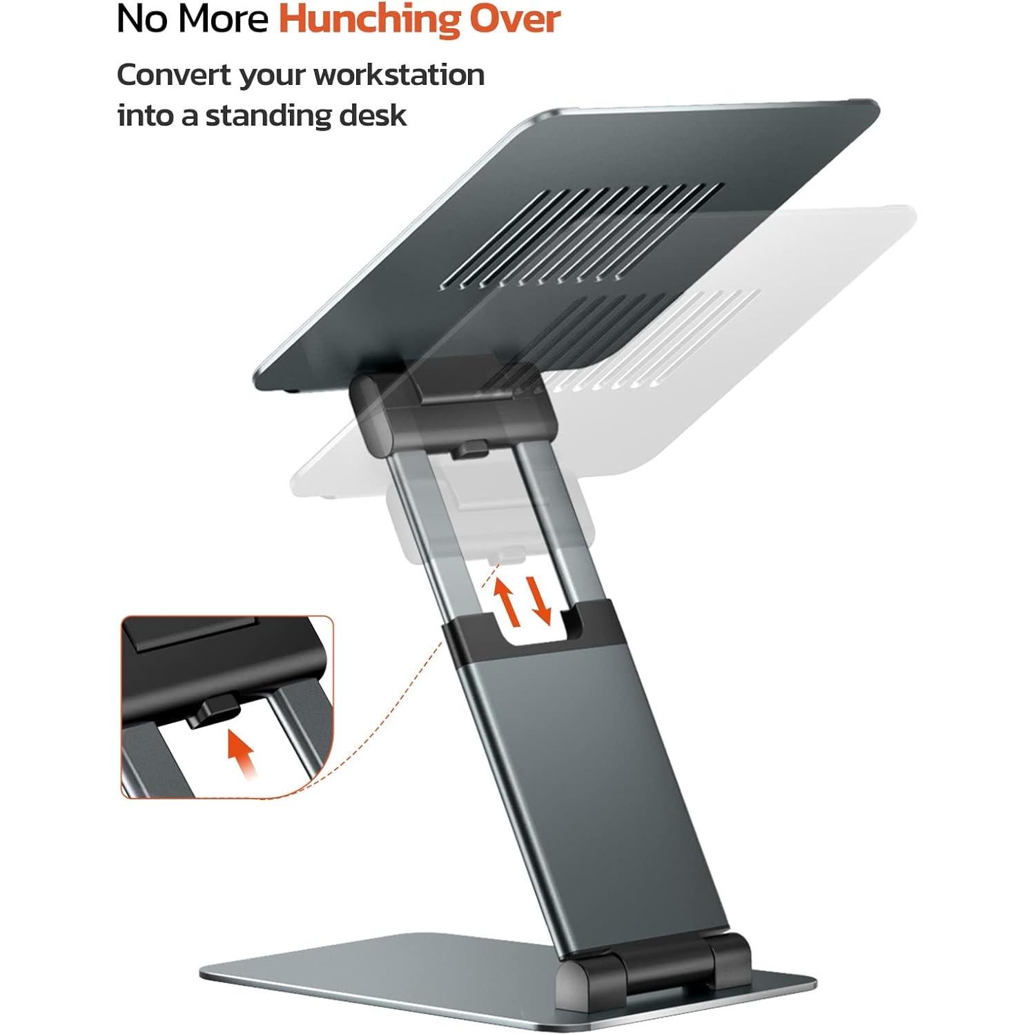 Soporte Ergonómico para Laptop Tounee Ajustable Gris 10-17"