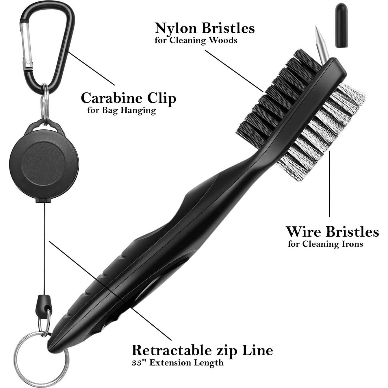 Juego de 3 Toallas de Golf Favritt Microfibra + Cepillo