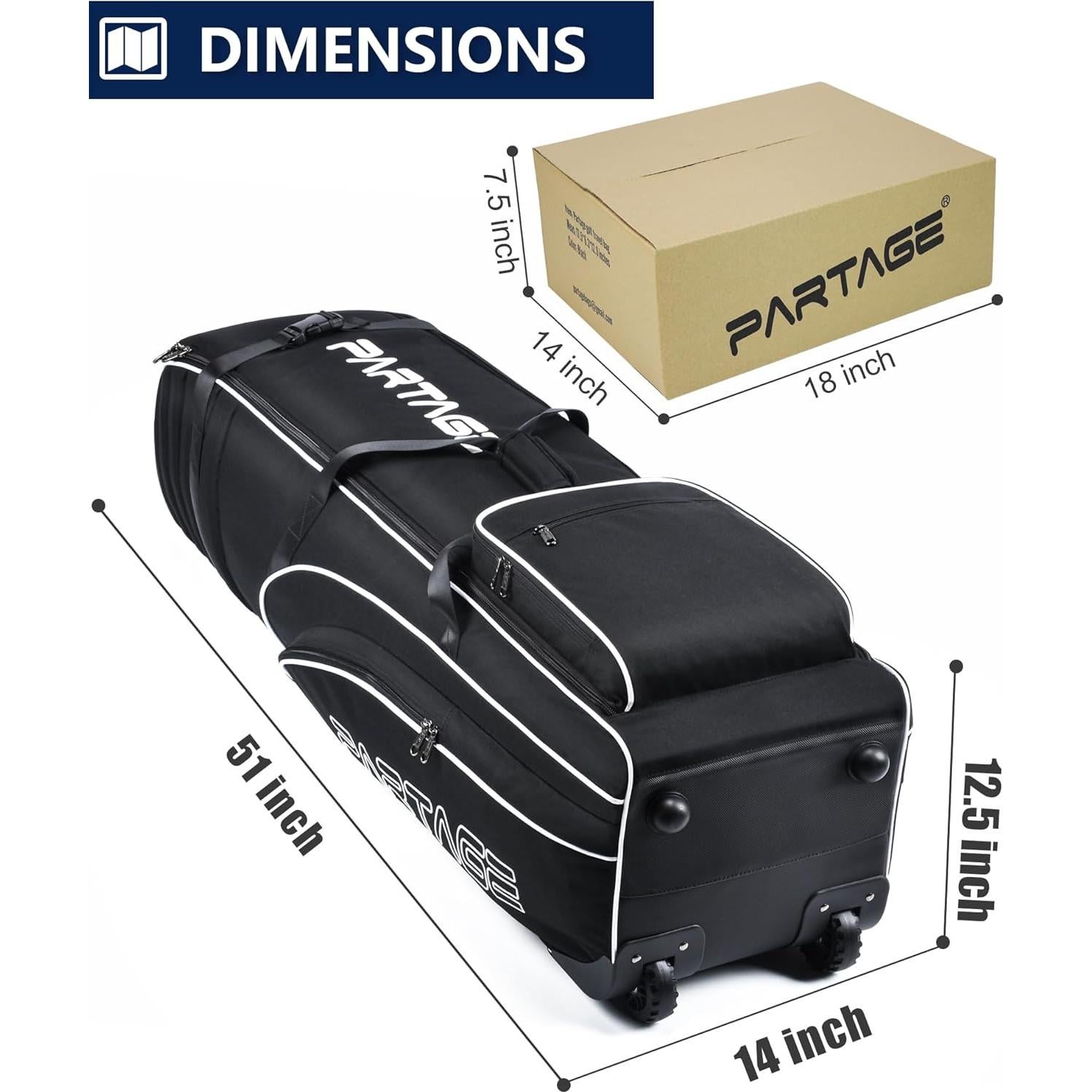 Bolsa de Viaje para Golf Partage con Ruedas 129.5x31.8x35.6cm