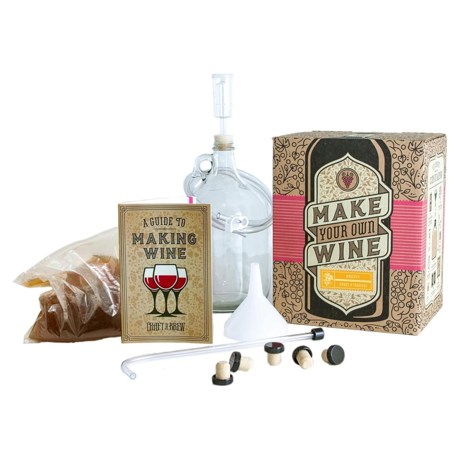 Kit de Vino Moscato Craft A Brew - Elaboración Fácil 5 Botellas