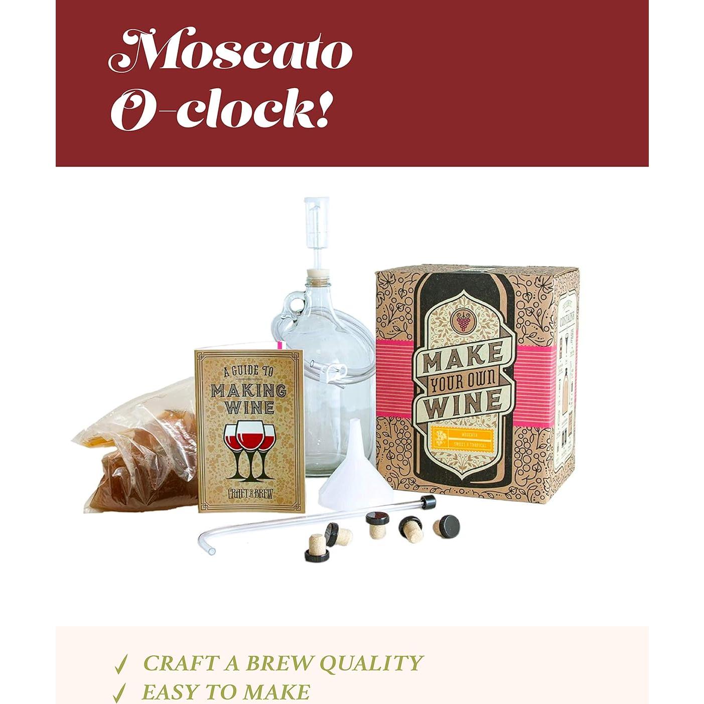 Kit de Vino Moscato Craft A Brew - Elaboración Fácil 5 Botellas