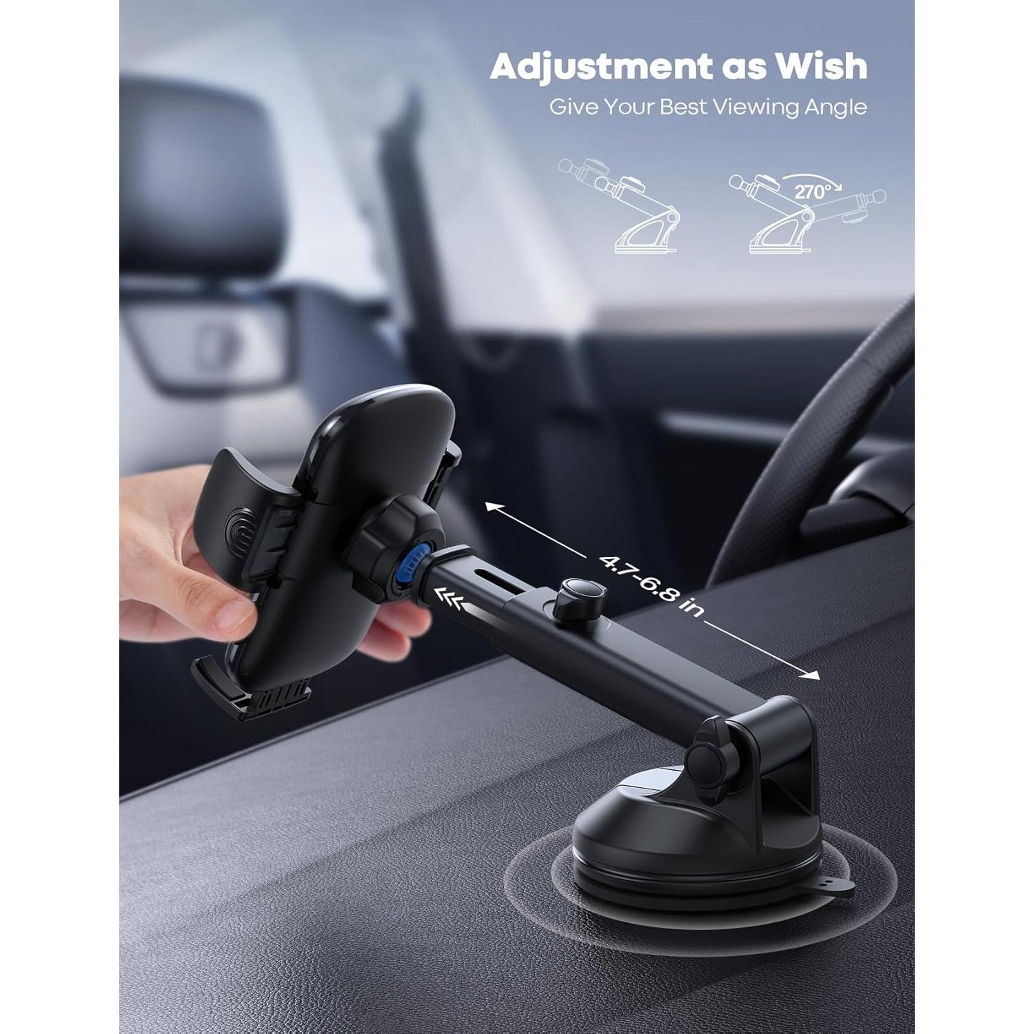 Soporte para Teléfono de Coche Lamicall STCD05 - Ventosa Fuerte