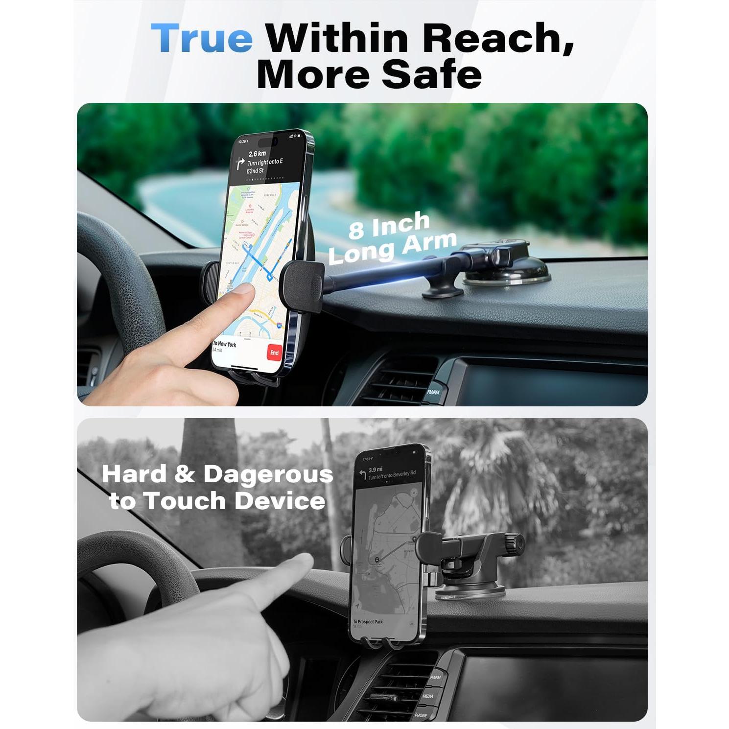 Soporte para Teléfono de Coche 1Zero Cuello de Ganso 20 cm