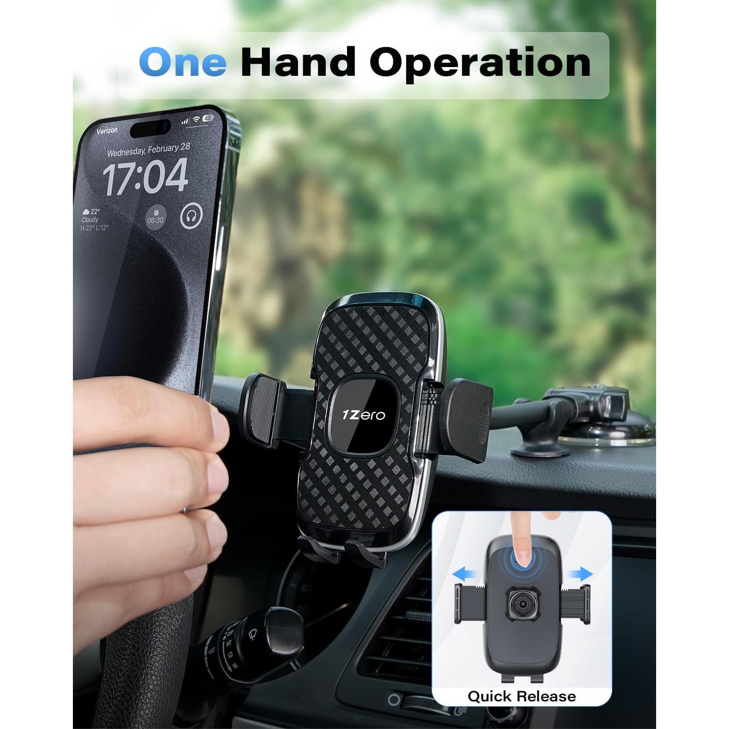 Soporte para Teléfono de Coche 1Zero Cuello de Ganso 20 cm