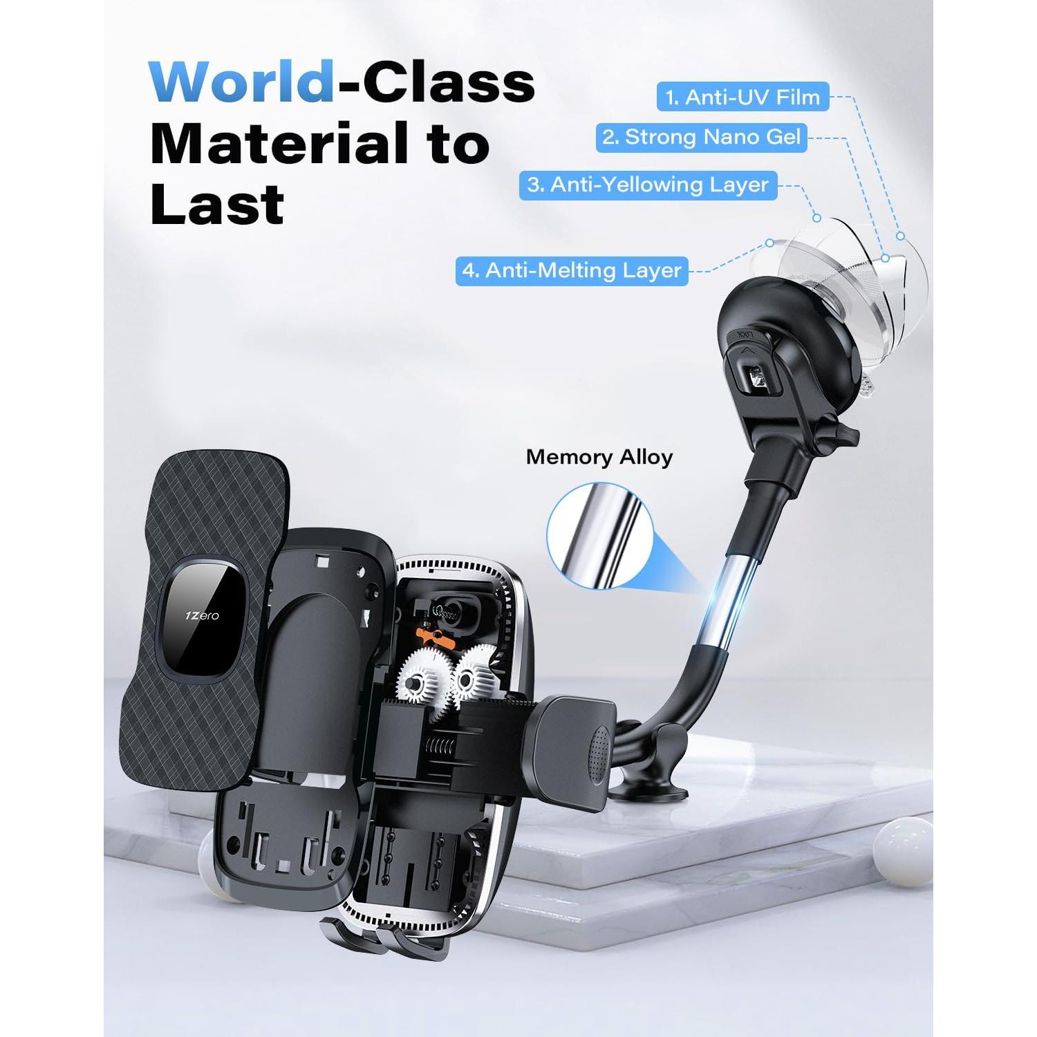 Soporte para Teléfono de Coche 1Zero Cuello de Ganso 20 cm