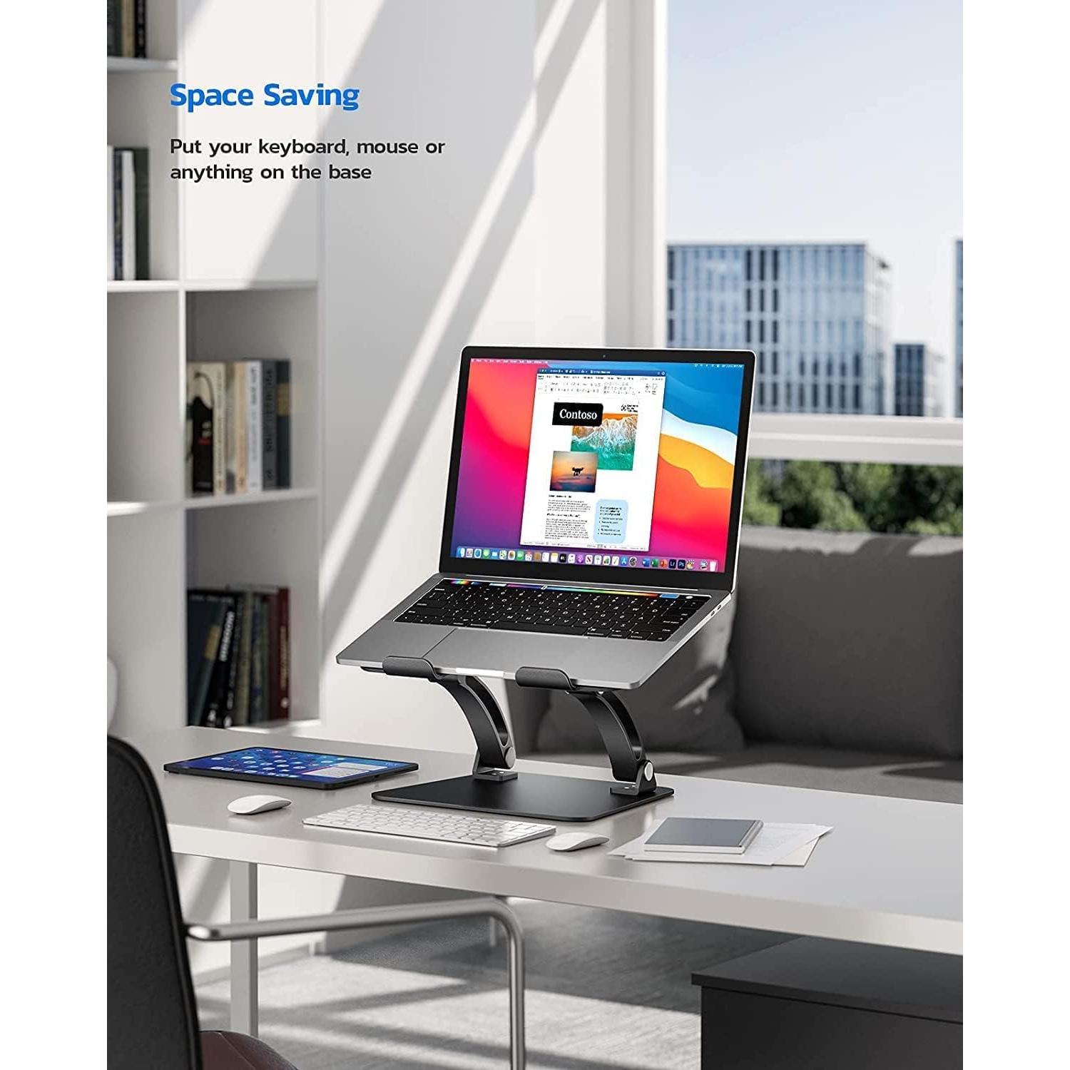 Soporte para Laptop Nulaxy C1 Ajustable Ergonómico Negro