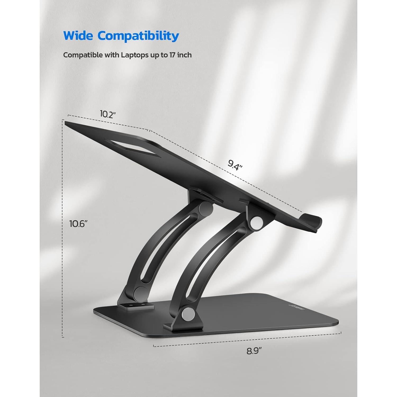 Soporte para Laptop Nulaxy C1 Ajustable Ergonómico Negro