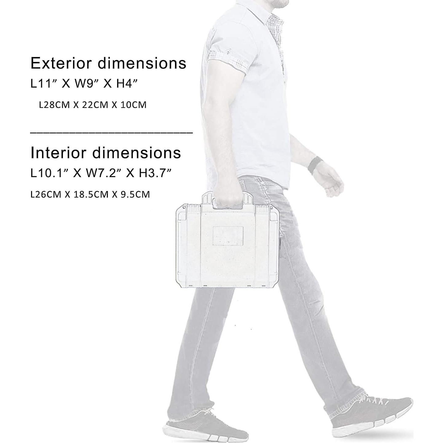 Estuche Duro Impermeable AOOCY IP67 Personalizable 27.94x22.86cm