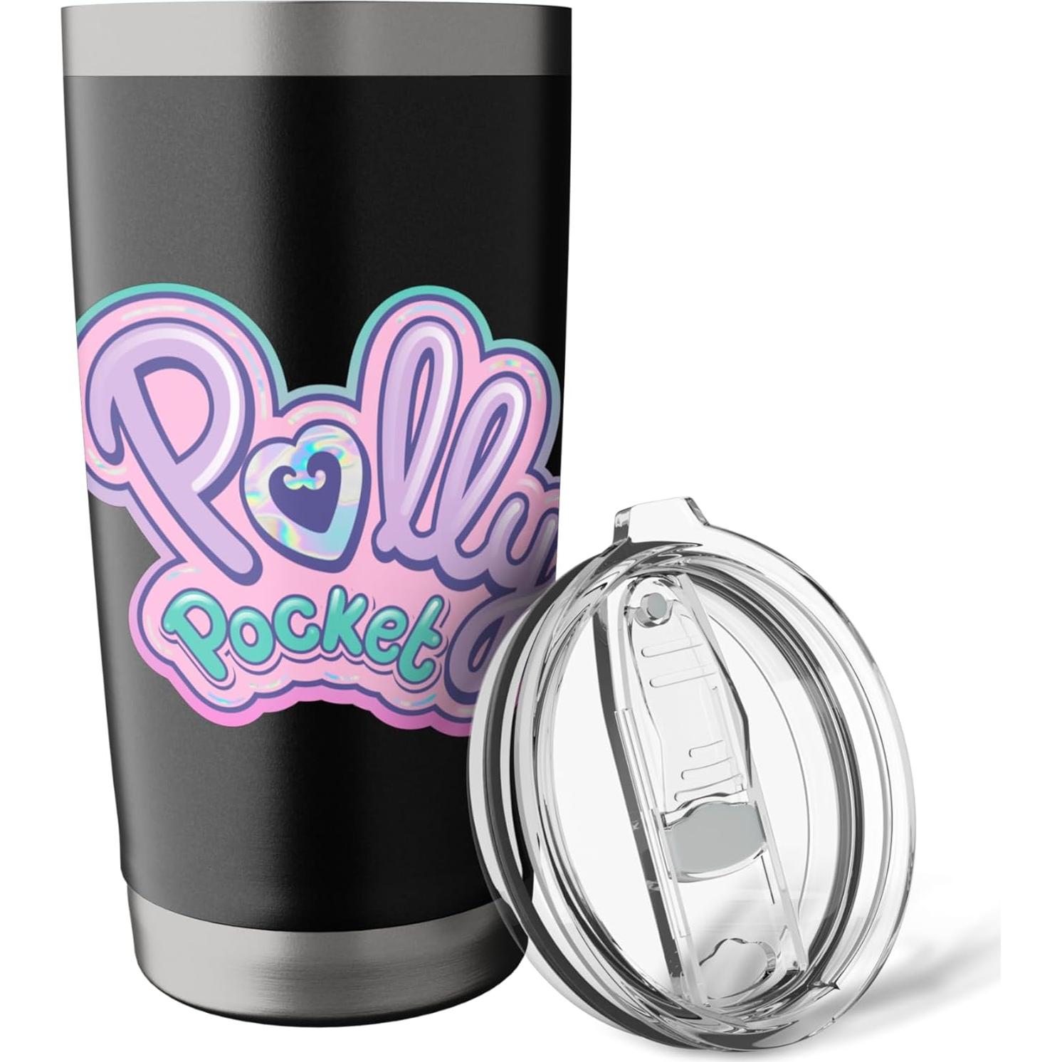 Vaso Térmico Acero Inoxidable Polly Pocket 591 ml Negro