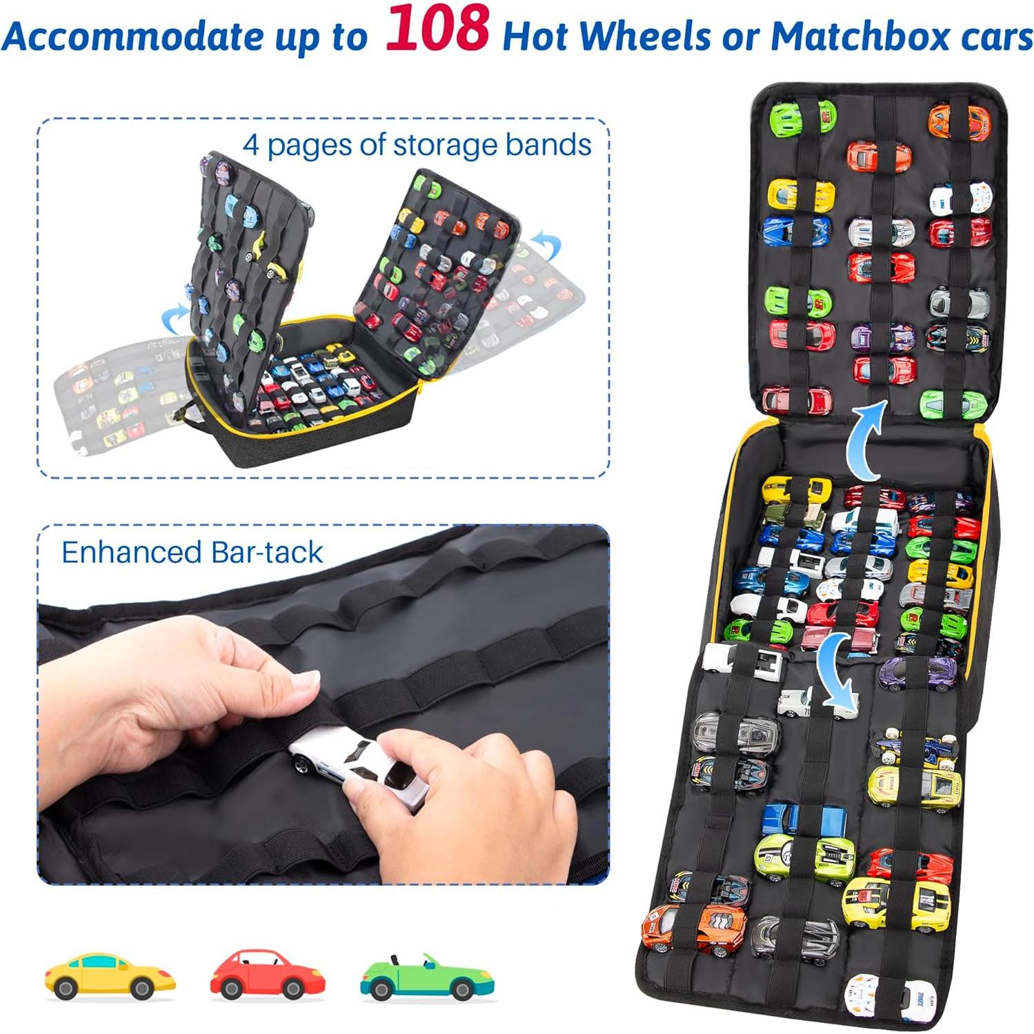 Estuche de Almacenamiento KISLANE para Coches de Juguete 108 Unidades