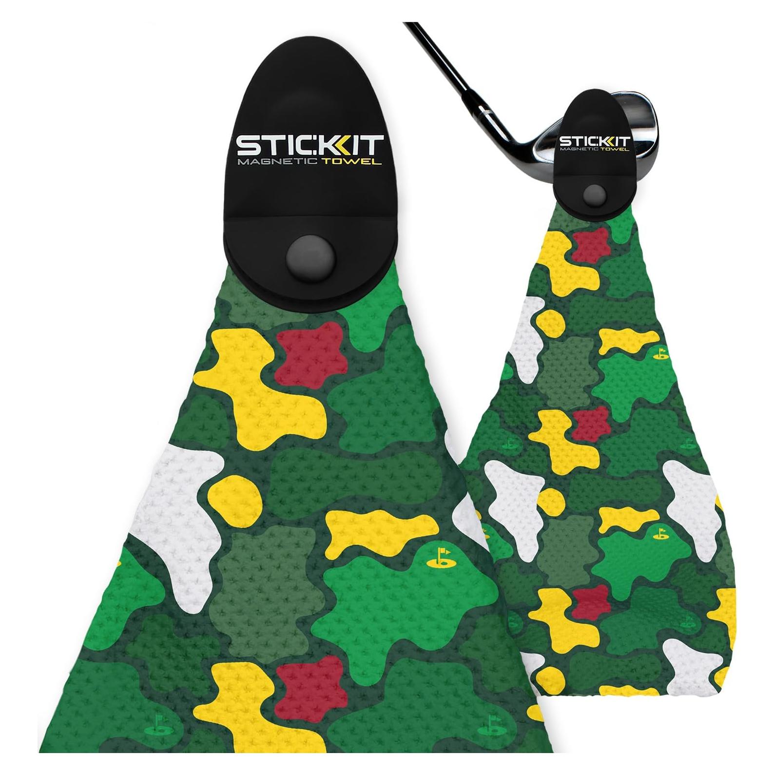 Toalla de Golf Magnética STICKIT Camo Augusta Microfibra
