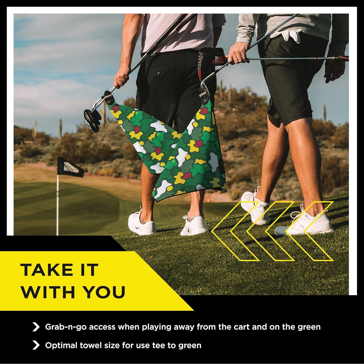 Toalla de Golf Magnética STICKIT Camo Augusta Microfibra