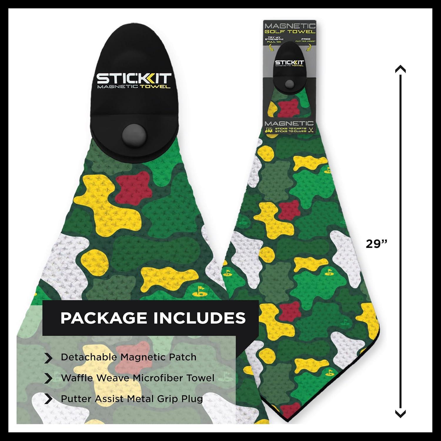 Toalla de Golf Magnética STICKIT Camo Augusta Microfibra
