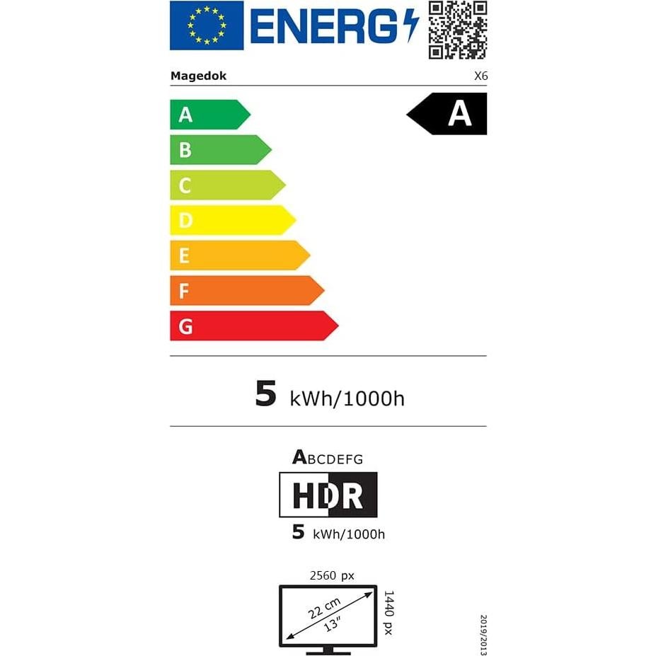 Monitor Portátil OLED 13.3" Magedok 2K Táctil 100% DCI-P3