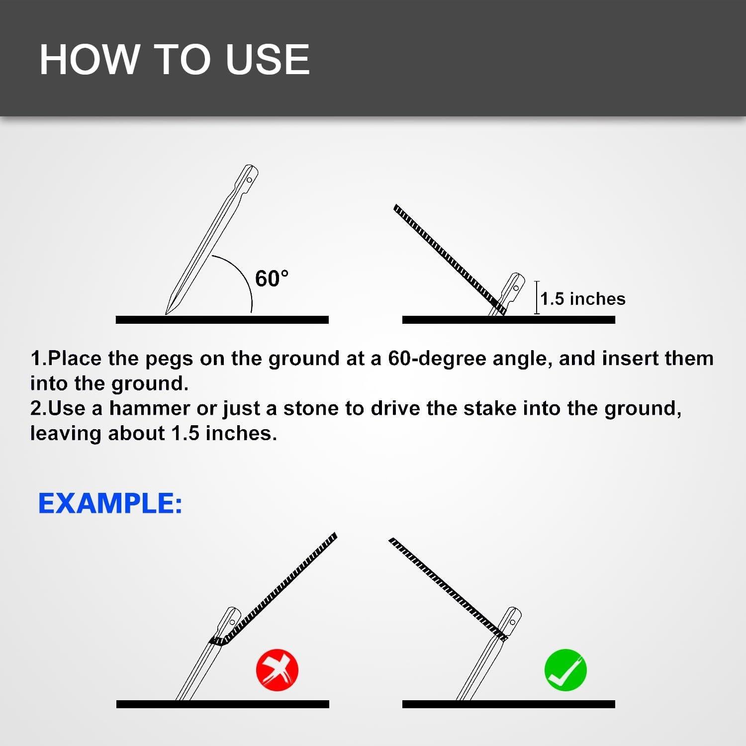 Kit de Camping GoldCamp: Martillo y 8 Estacas de Aluminio