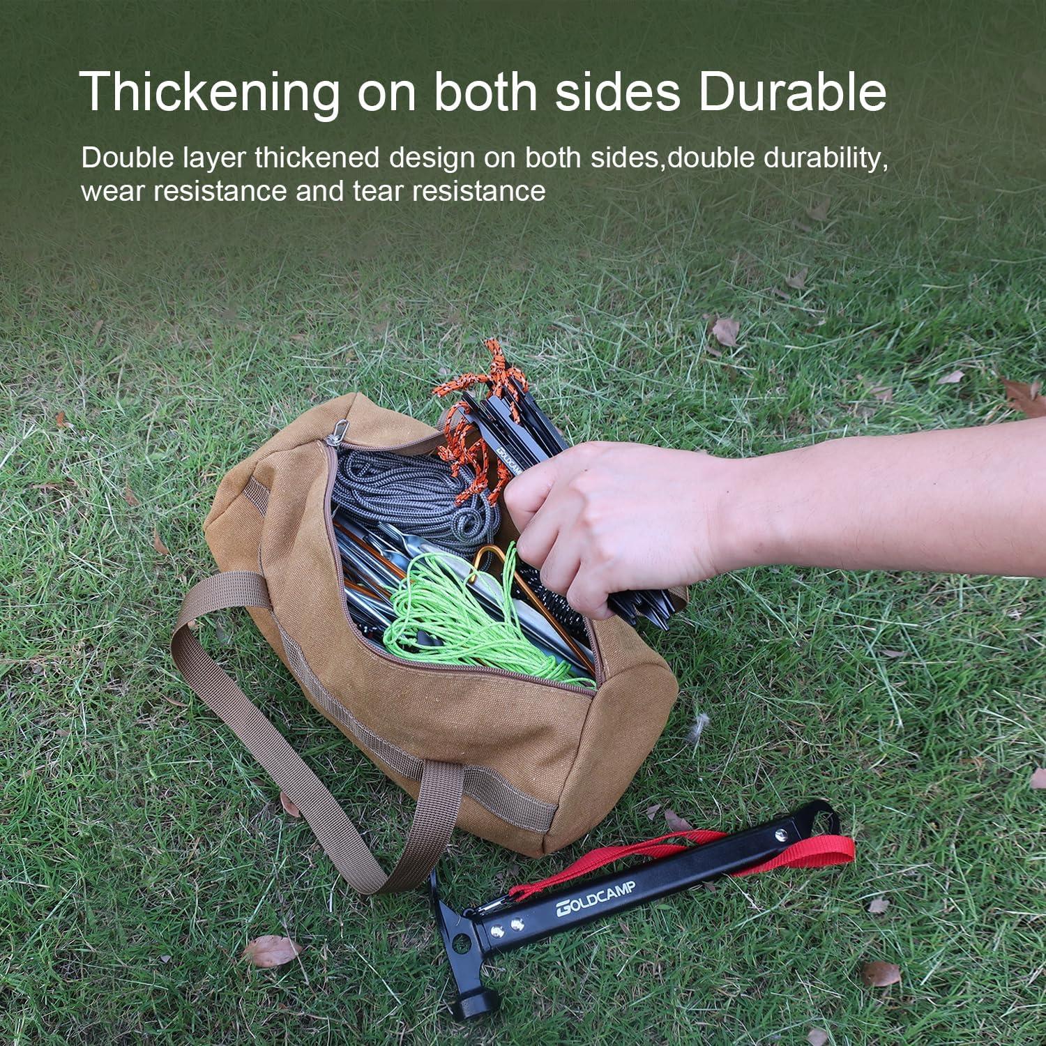 Kit de Camping GoldCamp: Martillo y 8 Estacas de Aluminio