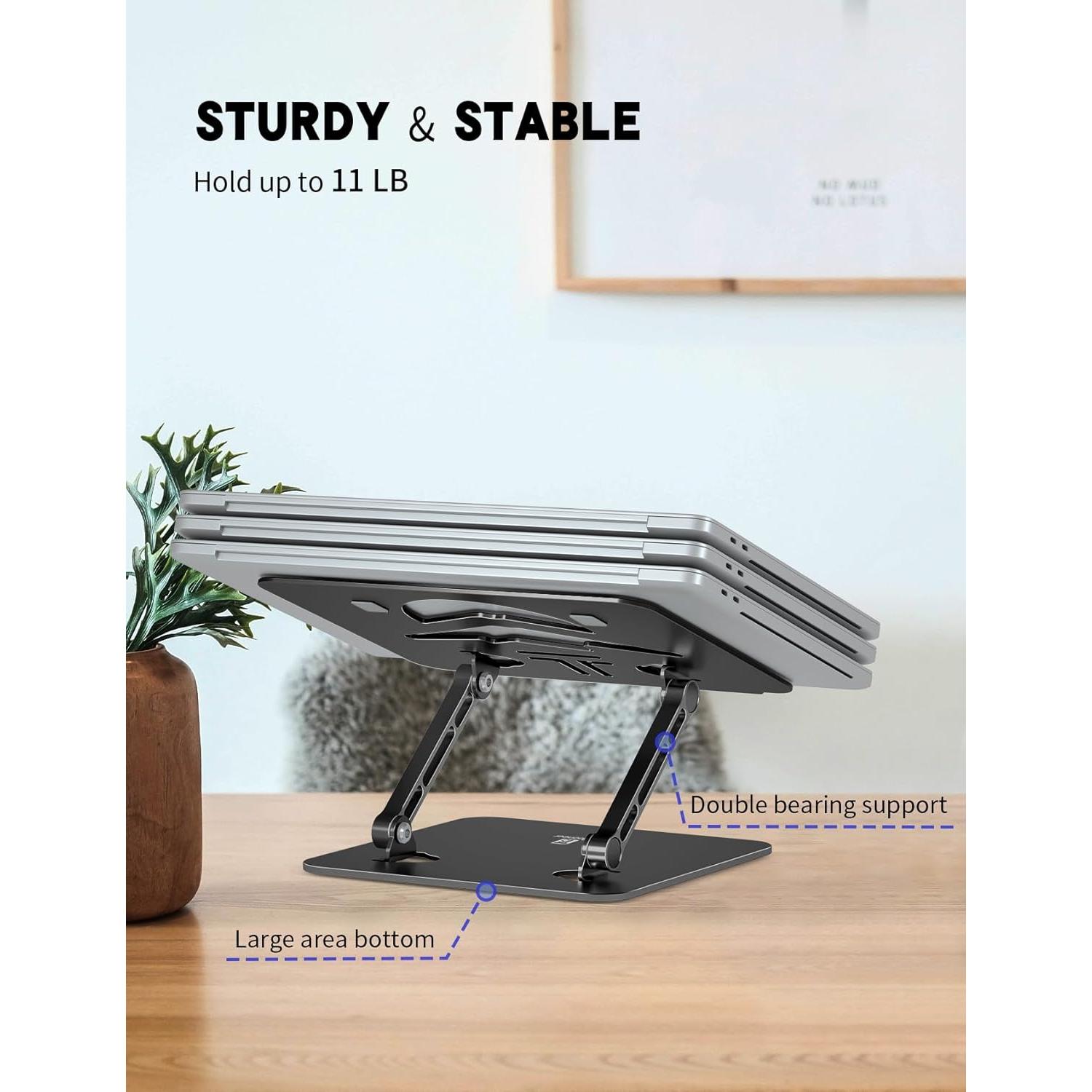 Soporte para Laptop ToBeoneer Ajustable Plegable 39.62 cm Negro