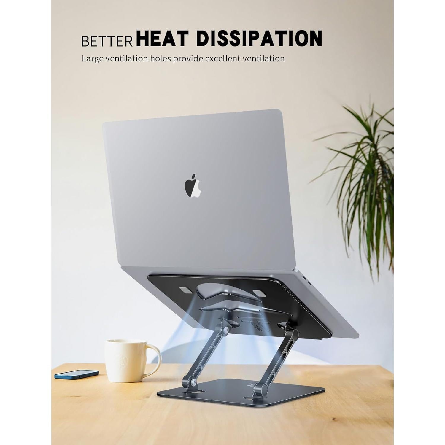 Soporte para Laptop ToBeoneer Ajustable Plegable 39.62 cm Negro