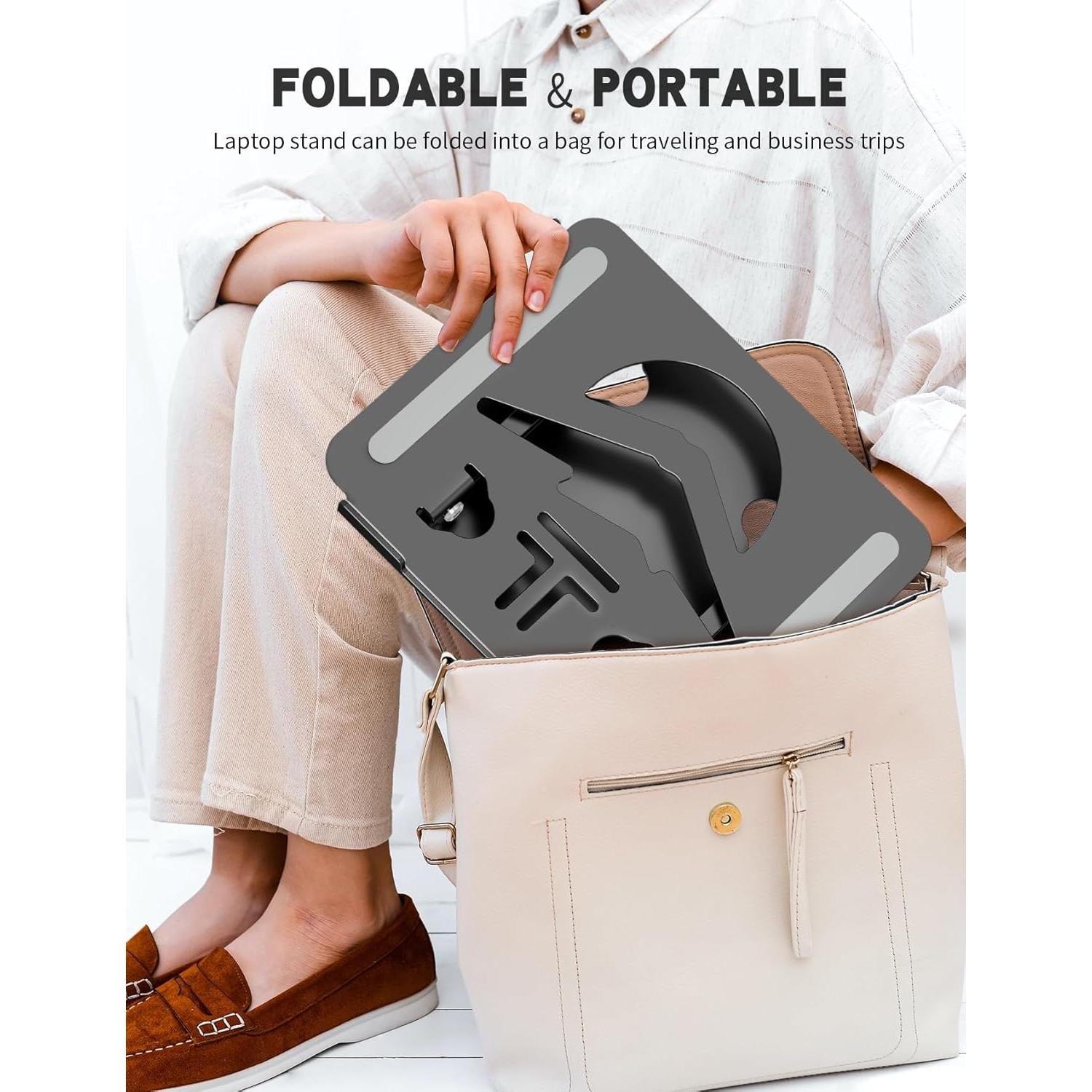 Soporte para Laptop ToBeoneer Ajustable Plegable 39.62 cm Negro