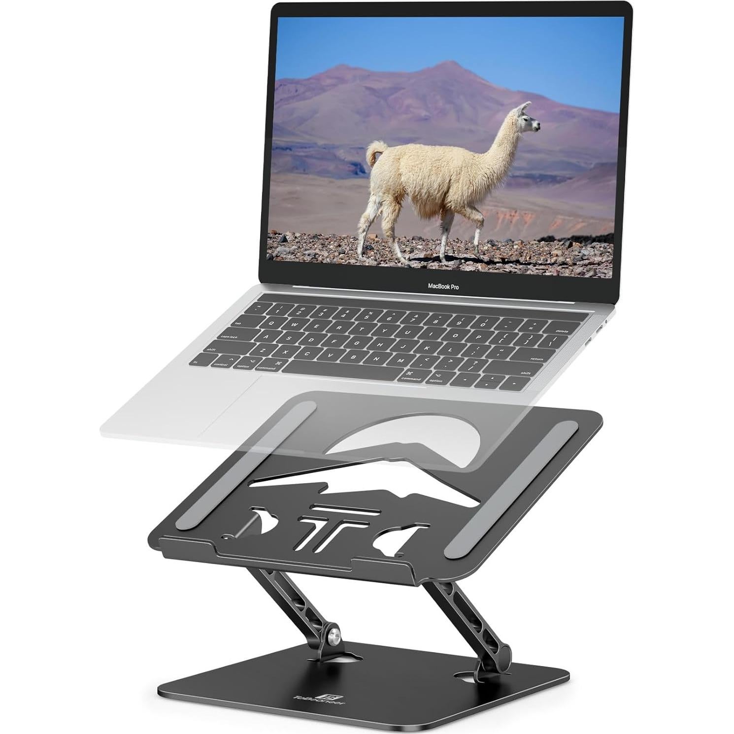 Soporte para Laptop ToBeoneer Ajustable Plegable 39.62 cm Negro