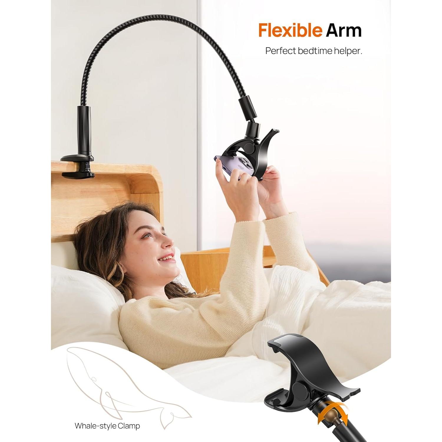 Soporte para teléfono Aomiker cuello de ganso 96 cm clip 80 mm