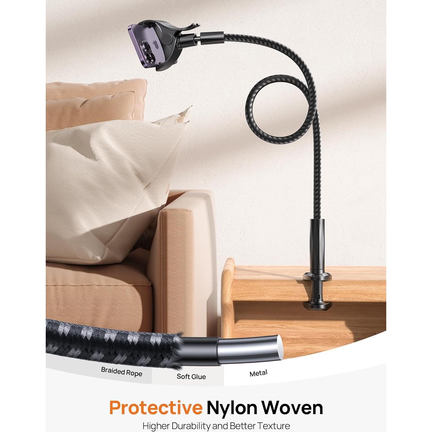 Soporte para teléfono Aomiker cuello de ganso 96 cm clip 80 mm