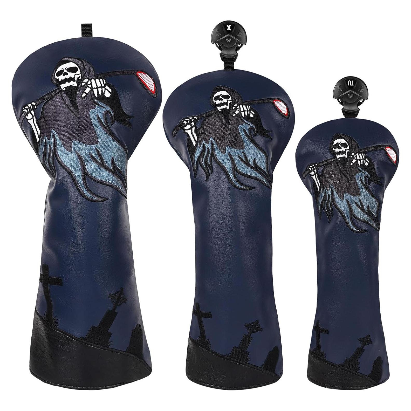 Funda de Golf LZFAN 3PCS Camuflaje Cuero PU Ajustable