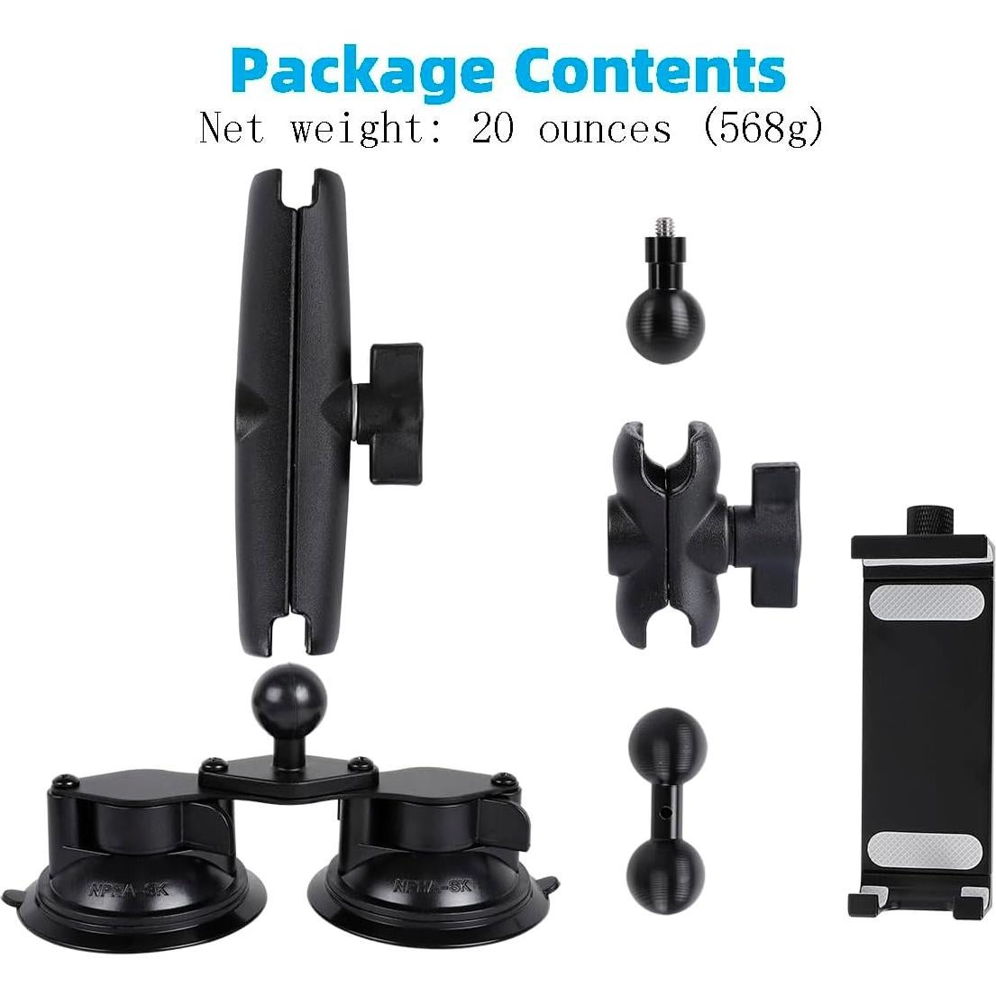 Soporte de Tableta Aluminio Doble Ventosa 360° para iPad