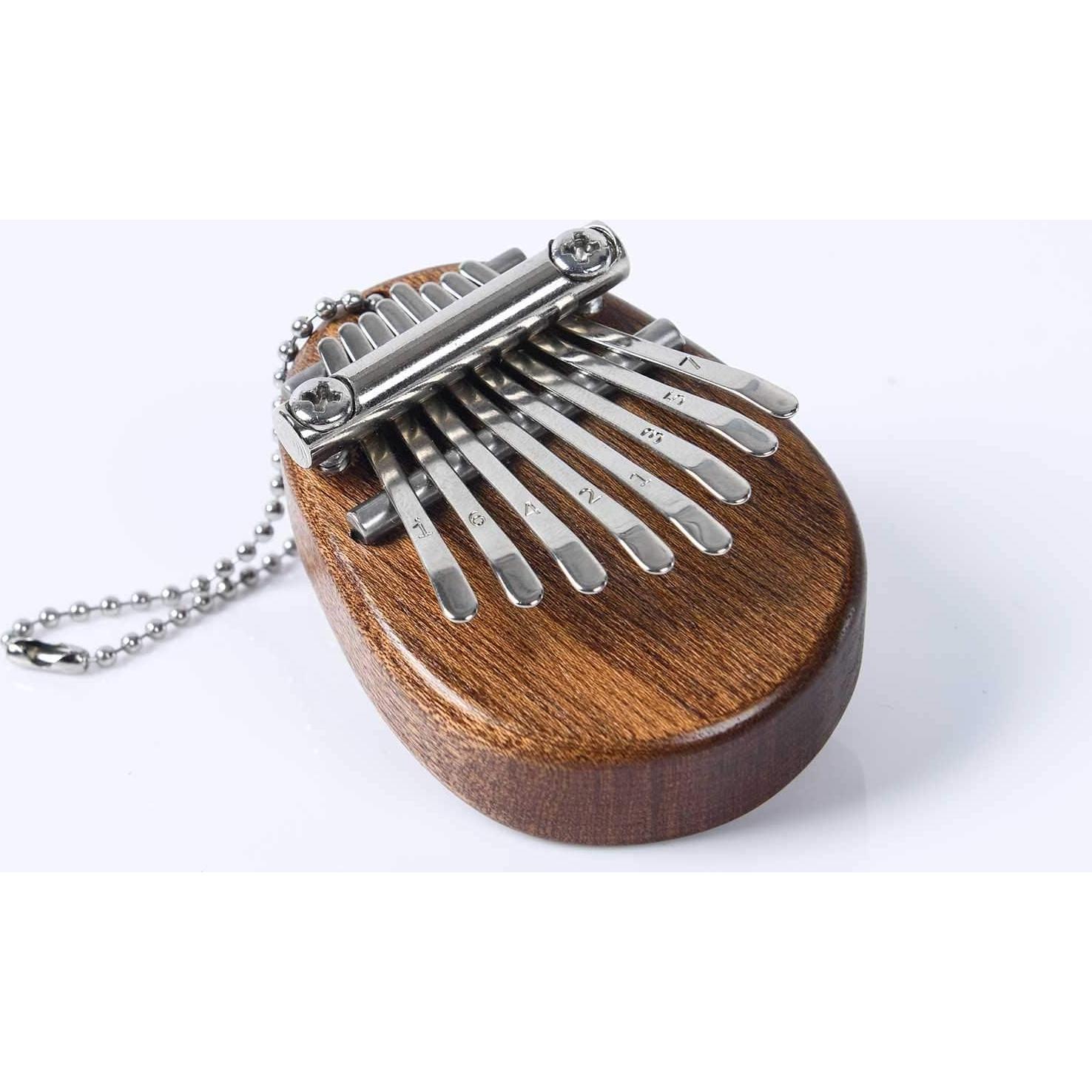 Mini Kalimba 8 Claves BSWAN de Madera Sapele y Acero Inoxidable