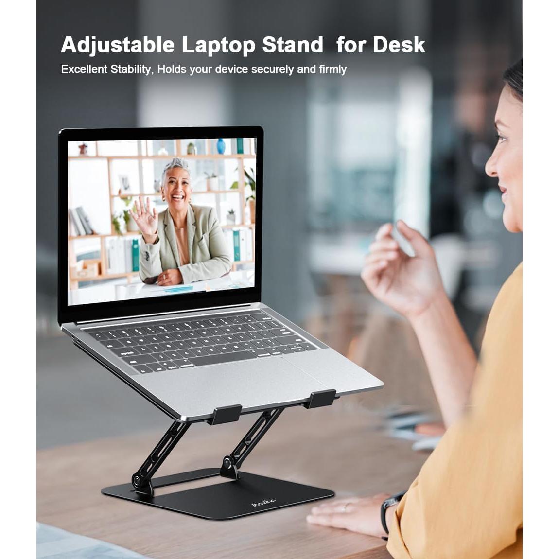 Soporte Ajustable para Laptop Aoviho L3 Plegable 10-15.6" Negro