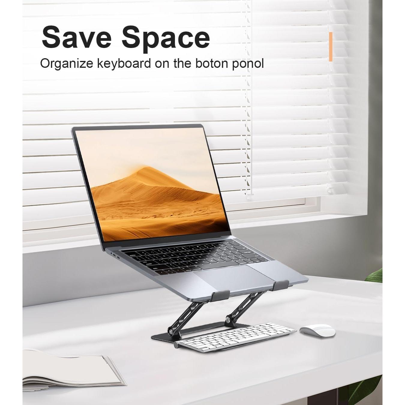 Soporte Ajustable para Laptop Aoviho L3 Plegable 10-15.6" Negro