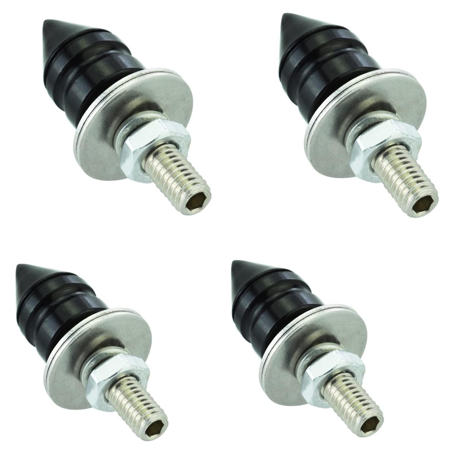 Tornillos Antirrobo para Placa de Matrícula Abfer 4 Pcs Negro