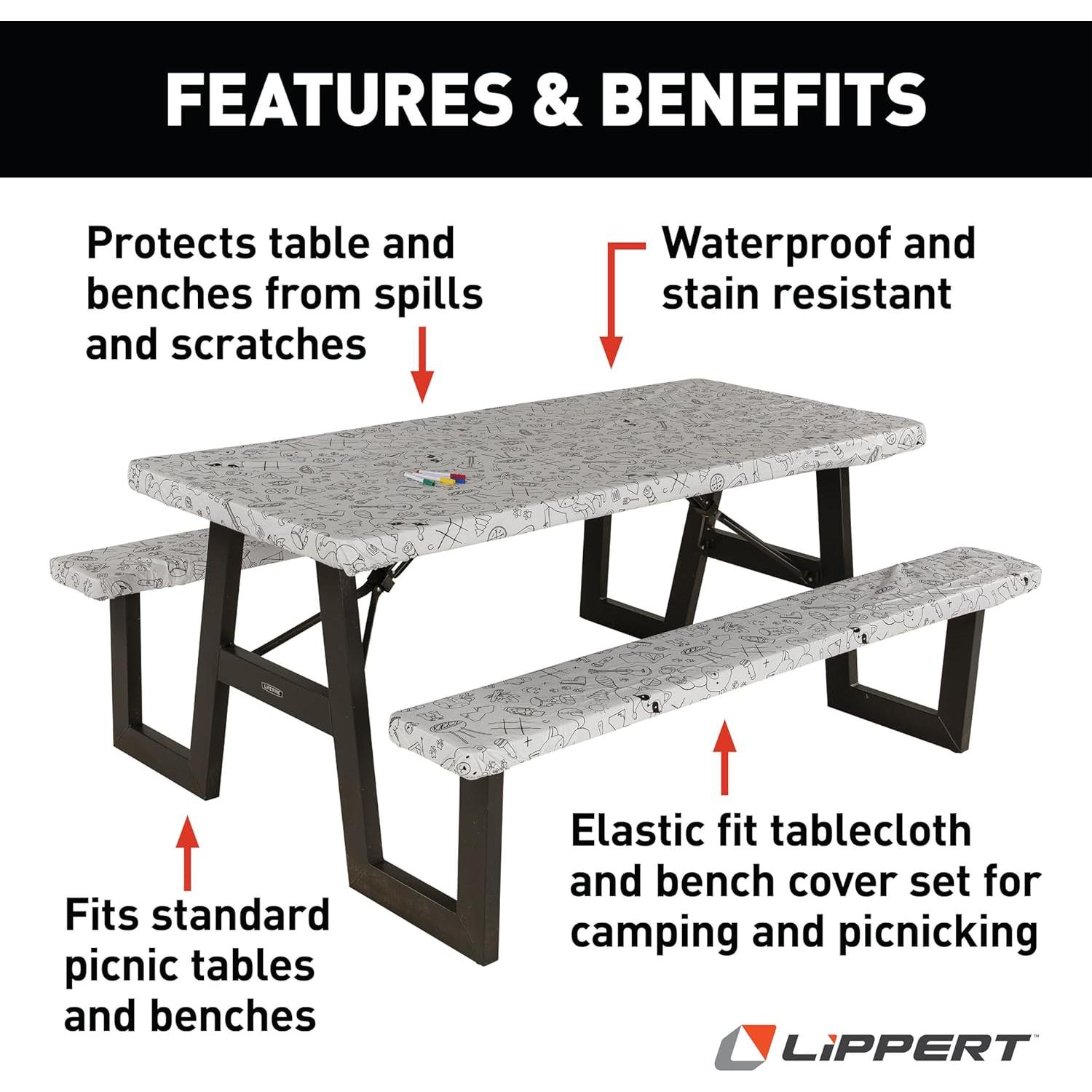 Mantel de Vinilo Lippert Color Escape para Camping 100% PEVA