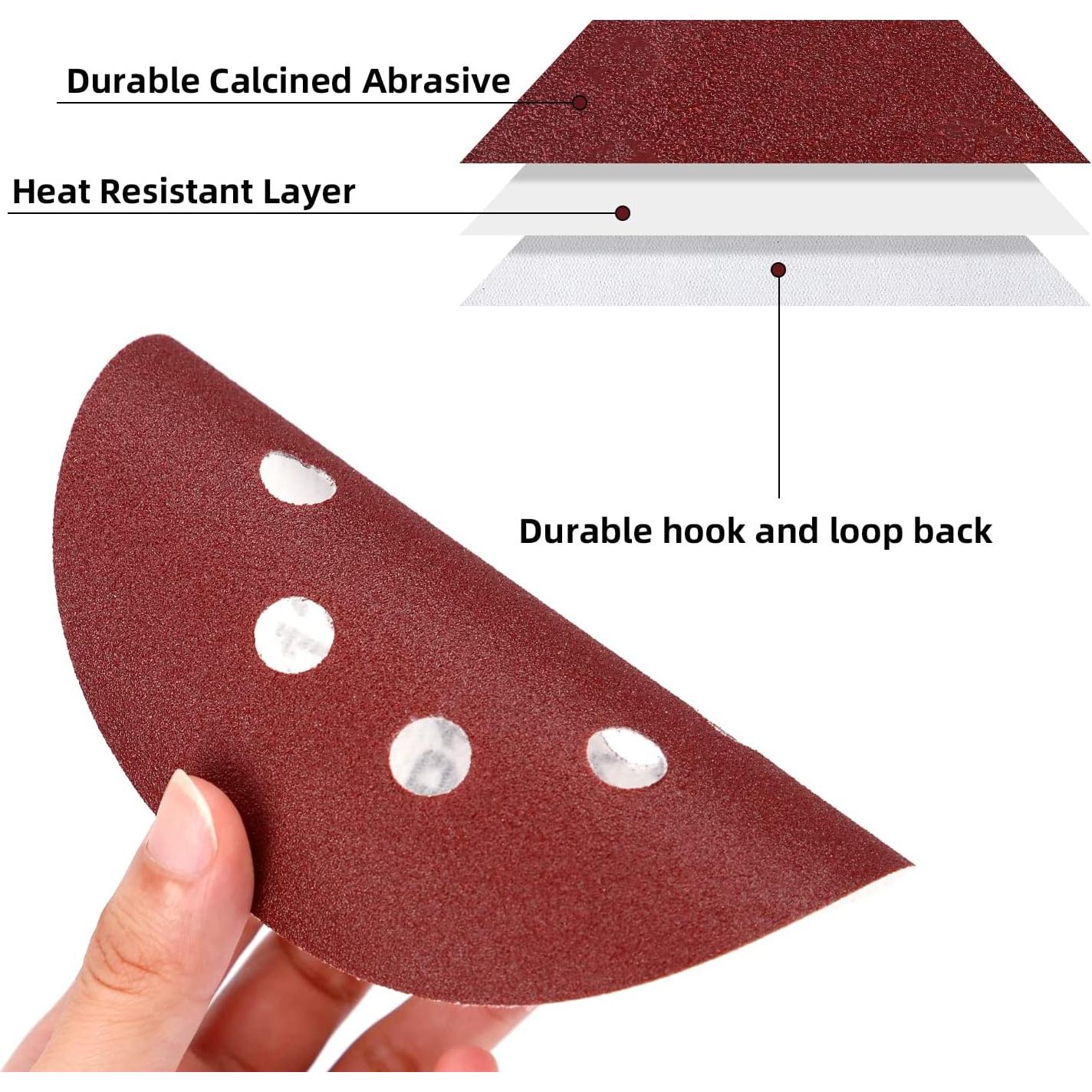 100 Discos de Lijado 5" 40 Grano Tongbay con Gancho y Bucle