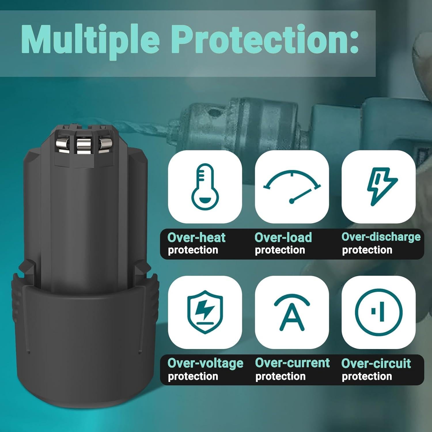 Batería de Reemplazo Li-ion 10.8V Creabest + Cargador