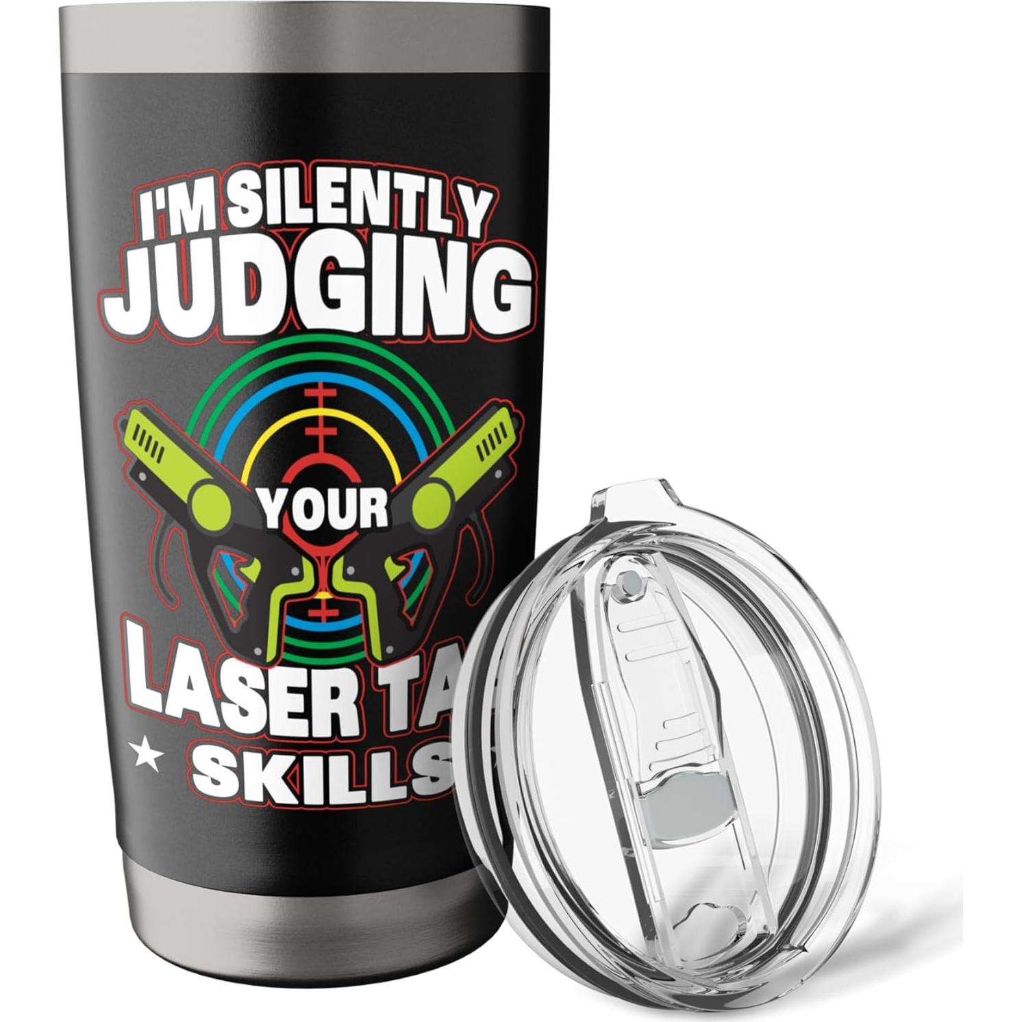 Taza Aislada de Acero Inoxidable 20 oz Regalos de Fiesta Laser Tag