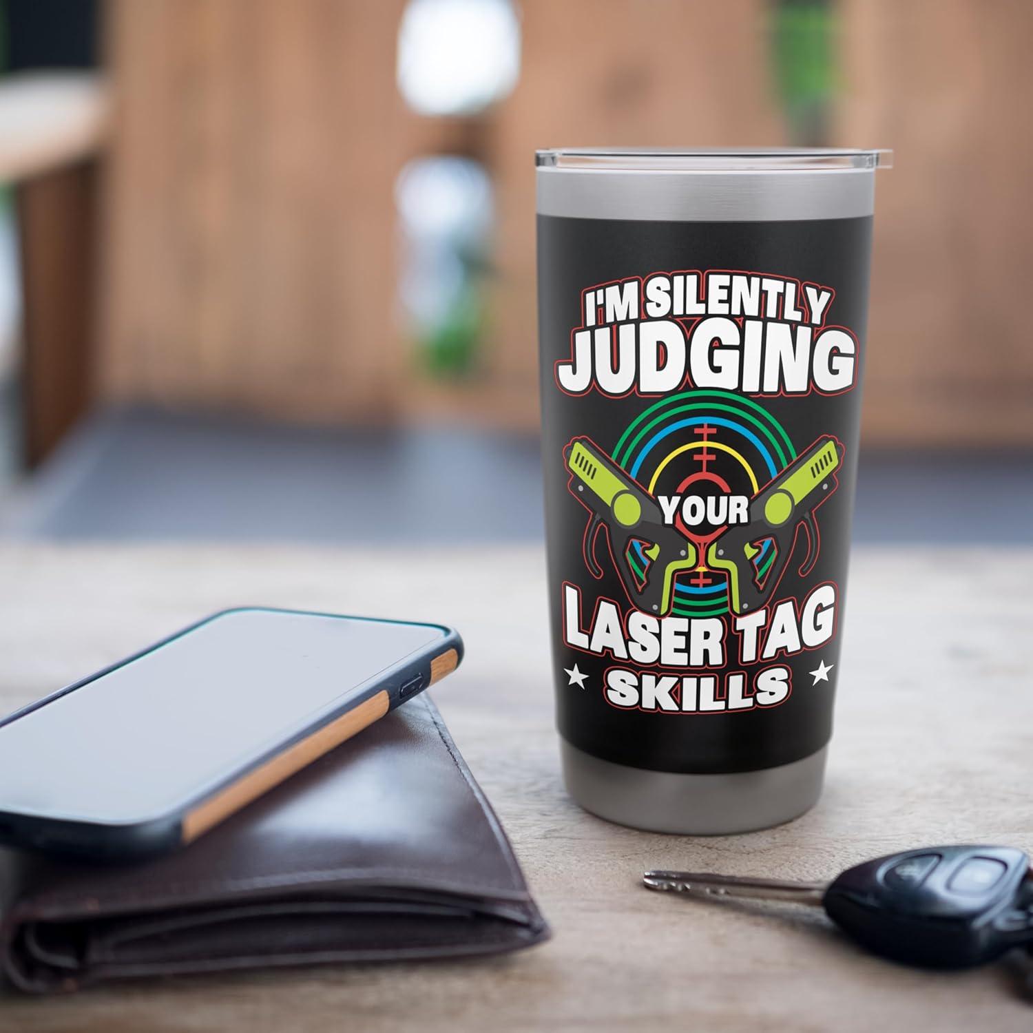 Taza Aislada de Acero Inoxidable 20 oz Regalos de Fiesta Laser Tag