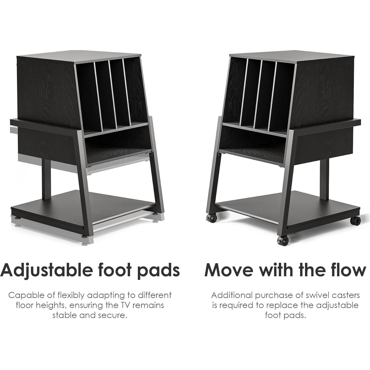 Soporte para Tocadiscos FITUEYES RSF051 con Almacenamiento 120 Discos