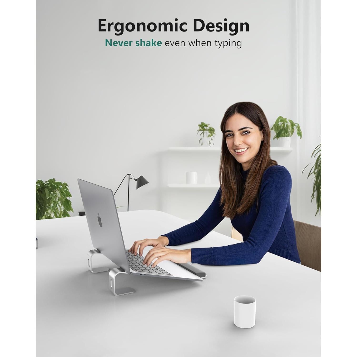 Soporte para Laptop JCZT Plata 10-17 Pulgadas Ergonómico