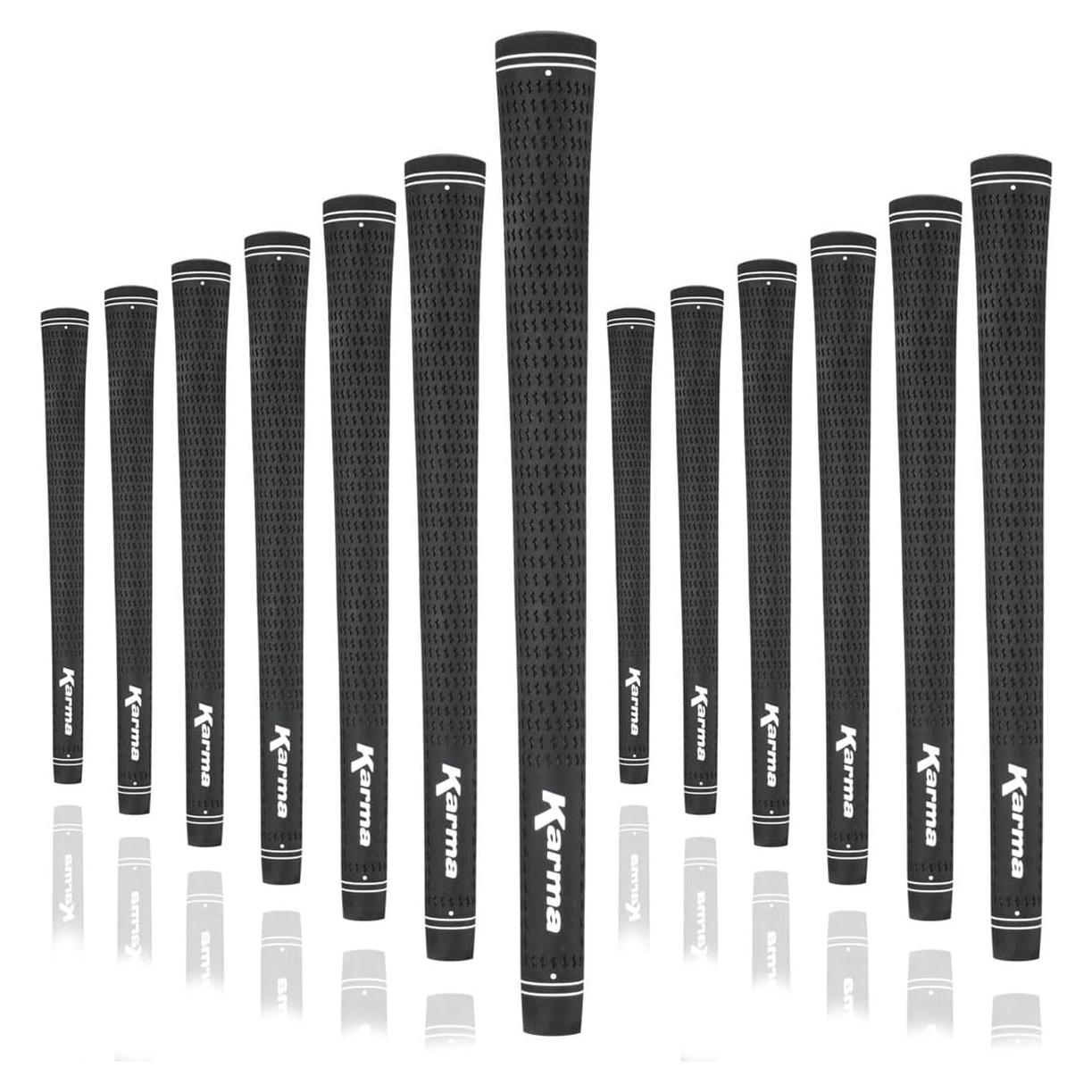 Empuñaduras de Golf Karma Velour Midsize Negro - 13 Piezas