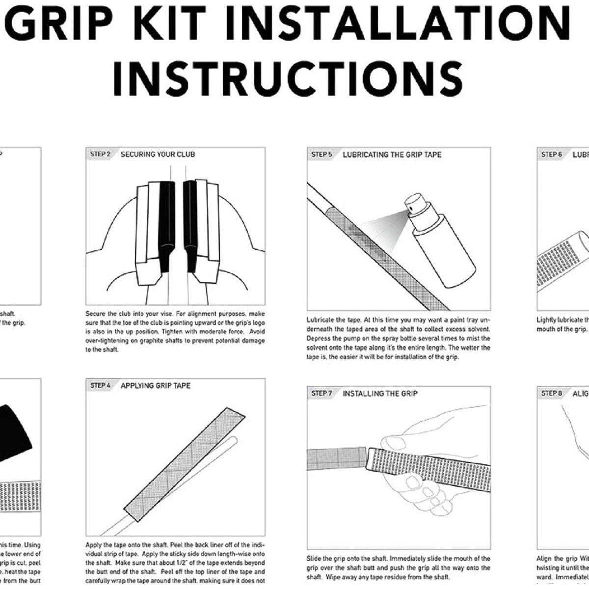 Empuñaduras de Golf Karma Velour Midsize Negro - 13 Piezas