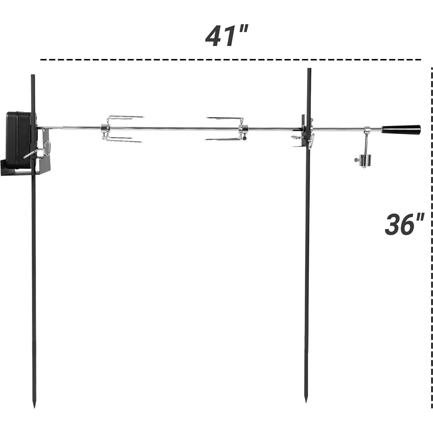 Parrilla Rotisserie Onlyfire 96,5 cm Inalámbrica Doble Poste
