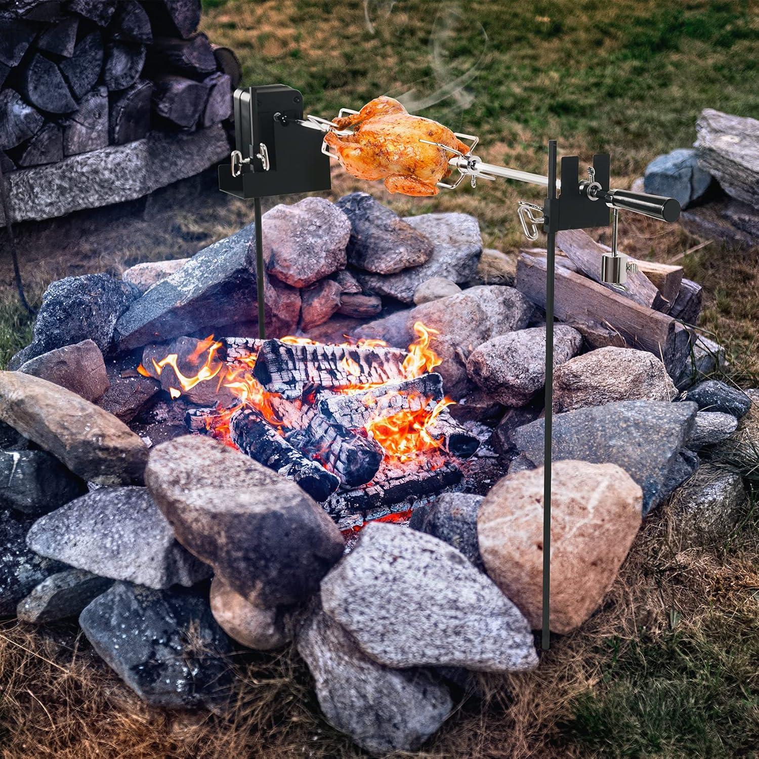 Parrilla Rotisserie Onlyfire 96,5 cm Inalámbrica Doble Poste