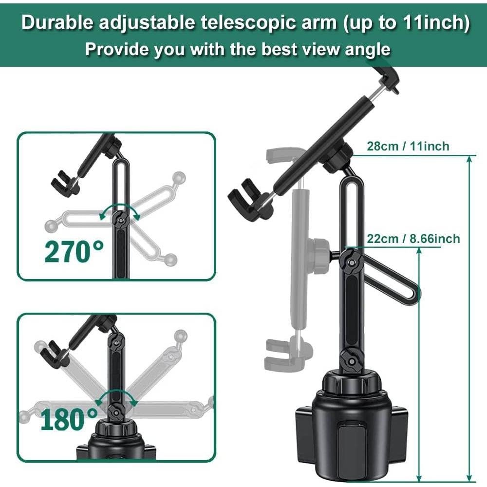 Soporte Universal para Tablet en Portavasos Cuxwill 4-13"