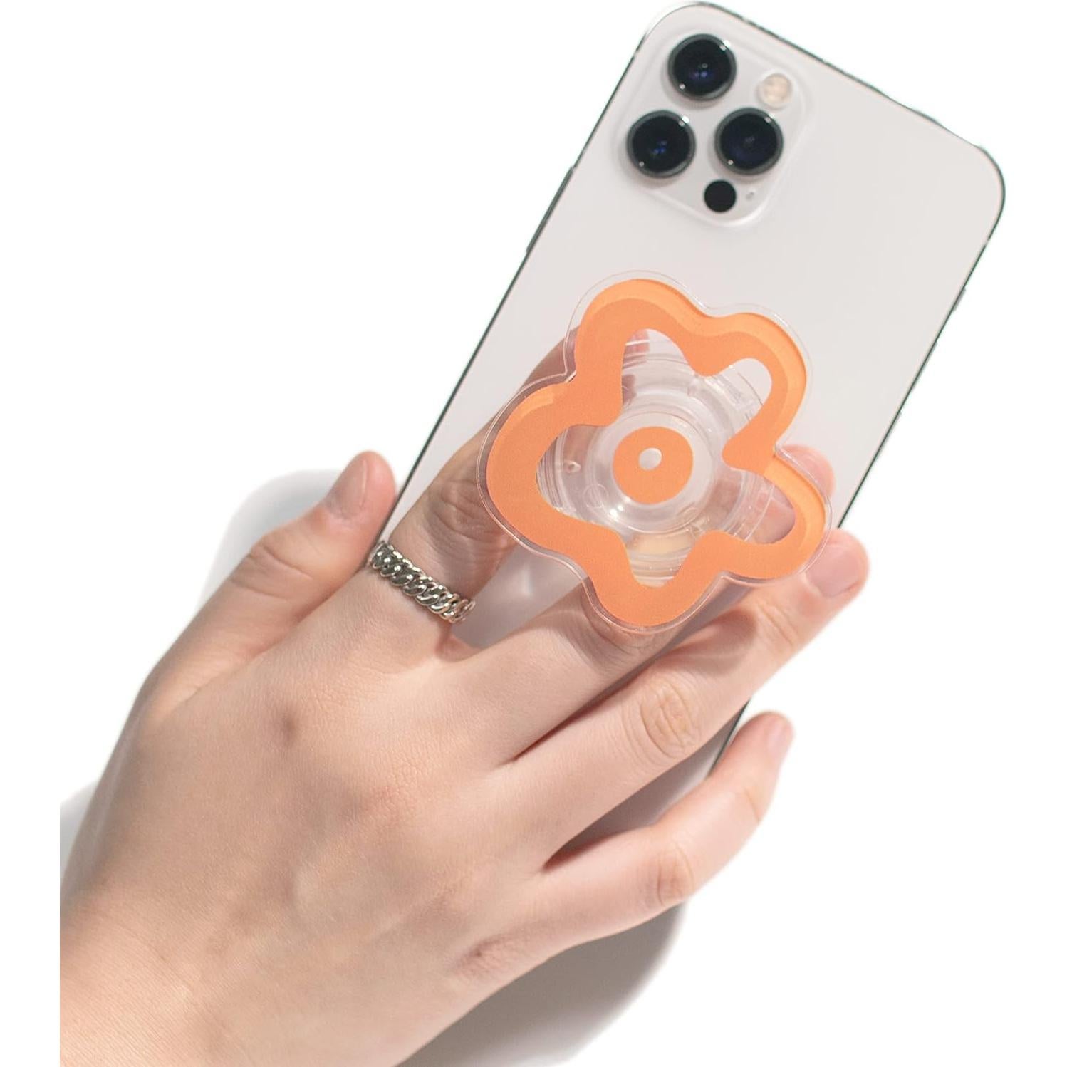 Soporte Plegable OnTheGrip Margarita Coral para Móvil