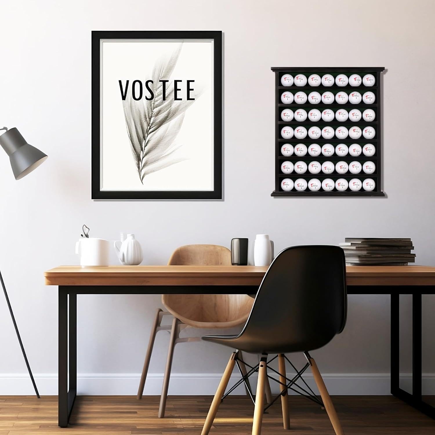 DisplayGifts Caja de Exhibición para 49 Pelotas de Golf Negra