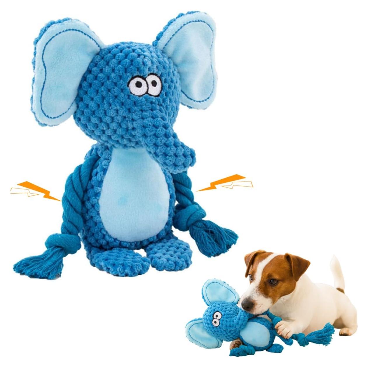 Juguete de Perro PandySarp Elefante de Cuerda Algodón 15cm