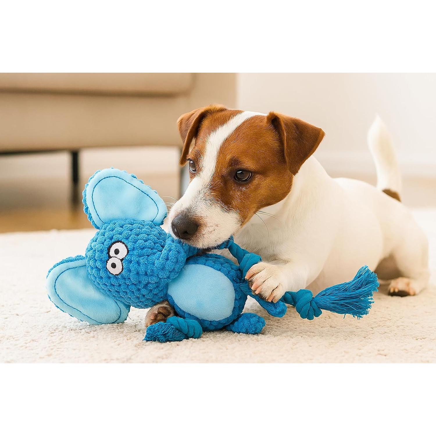 Juguete de Perro PandySarp Elefante de Cuerda Algodón 15cm