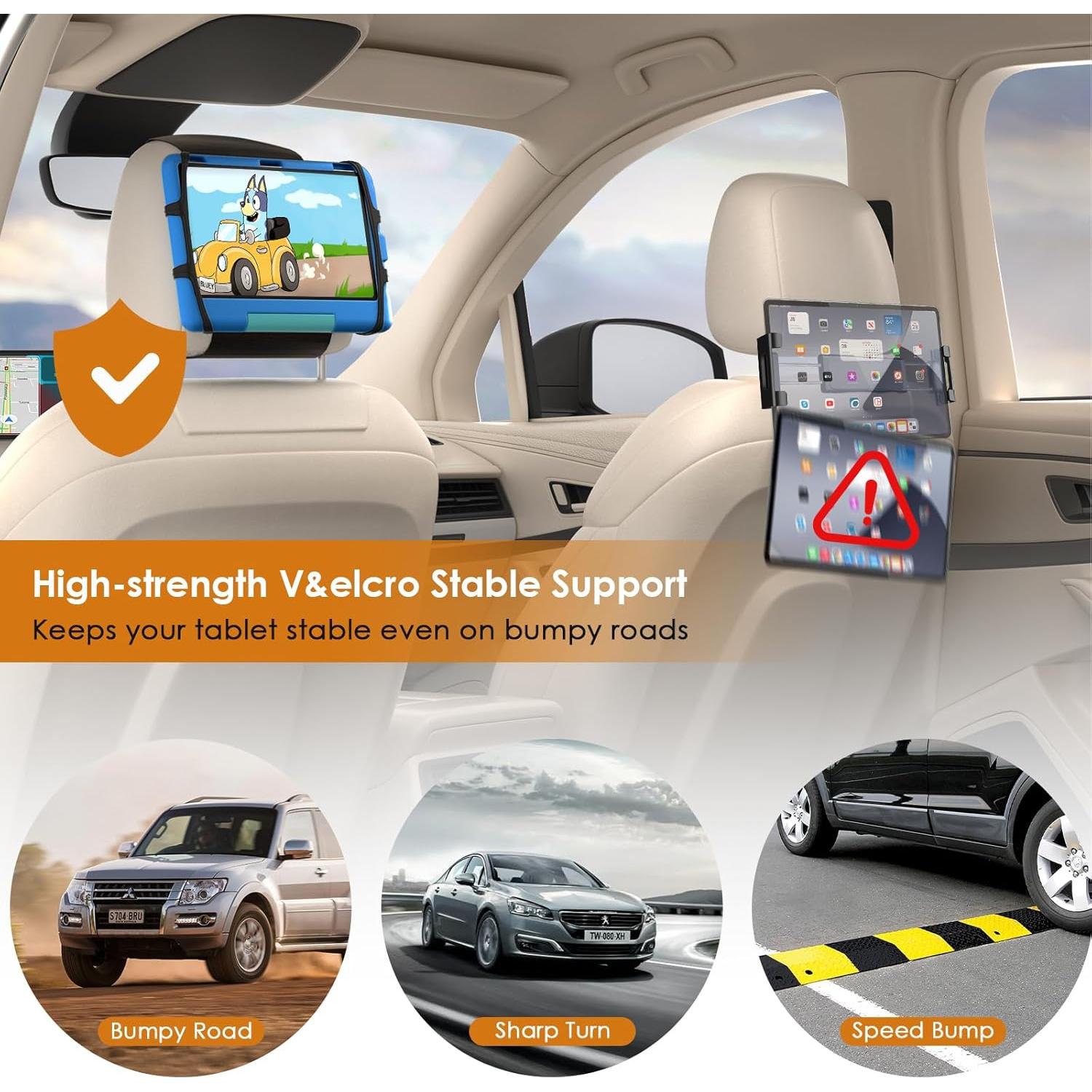 Soporte para Tablet AFONTOTO para Reposacabezas Negro