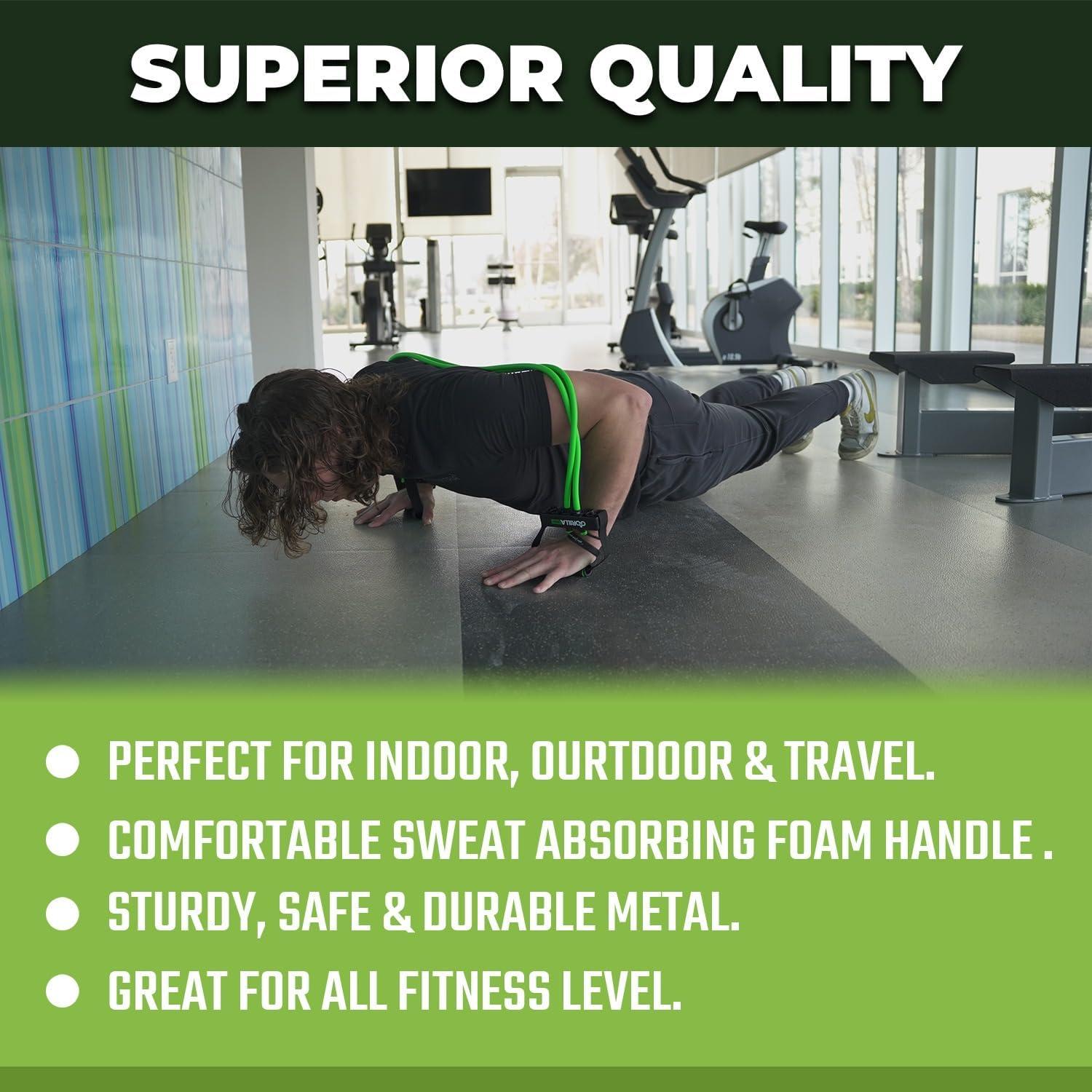 Bandas de Resistencia Gorilla Bow 68 kg con Mangos Antideslizantes